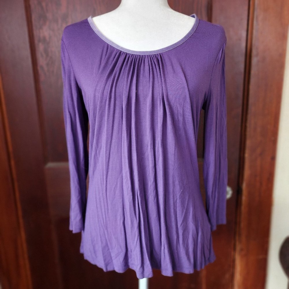 Boden, super soft velvet trimmed top, Size 10